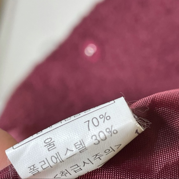 She’s Designed Italy Wool Blend Real Fur Pom Button Fashion Coat Size Large - 8 - Picture 13 of 17